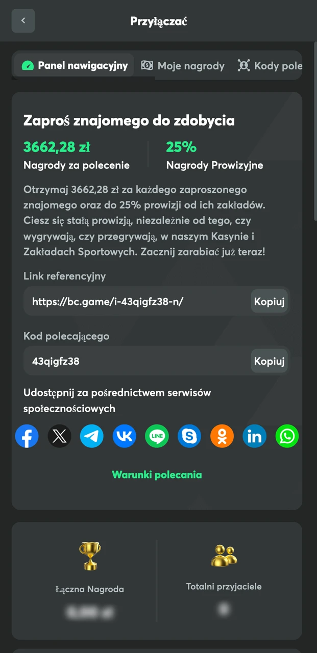 Uzyskaj dostęp do programu dzięki pełnemu profilowi w BC.Game.