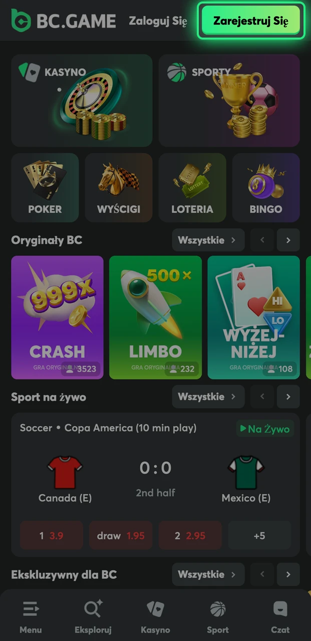 Dowiedz się, jak zarejestrować konto w BC.Game.