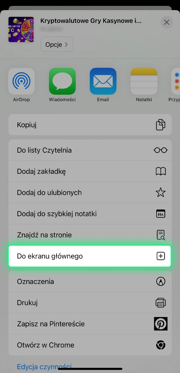 Poznaj ostatni krok, by mieć BC.Game na ekranie głównym.