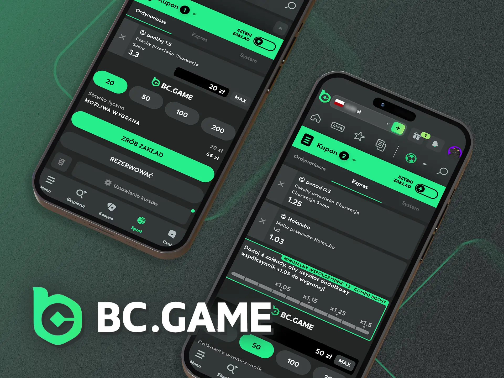 Sprawdź dostępne opcje zakładów sportowych w BC.Game.