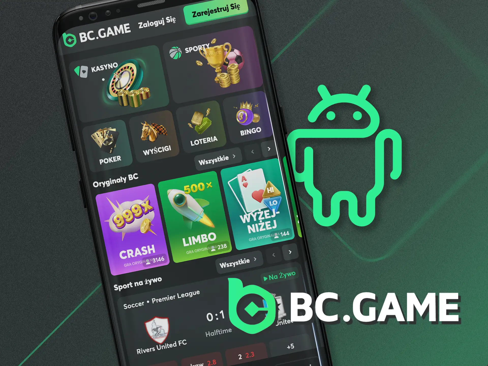 Pobierz aplikację BC.Game na Androida i graj mobilnie.