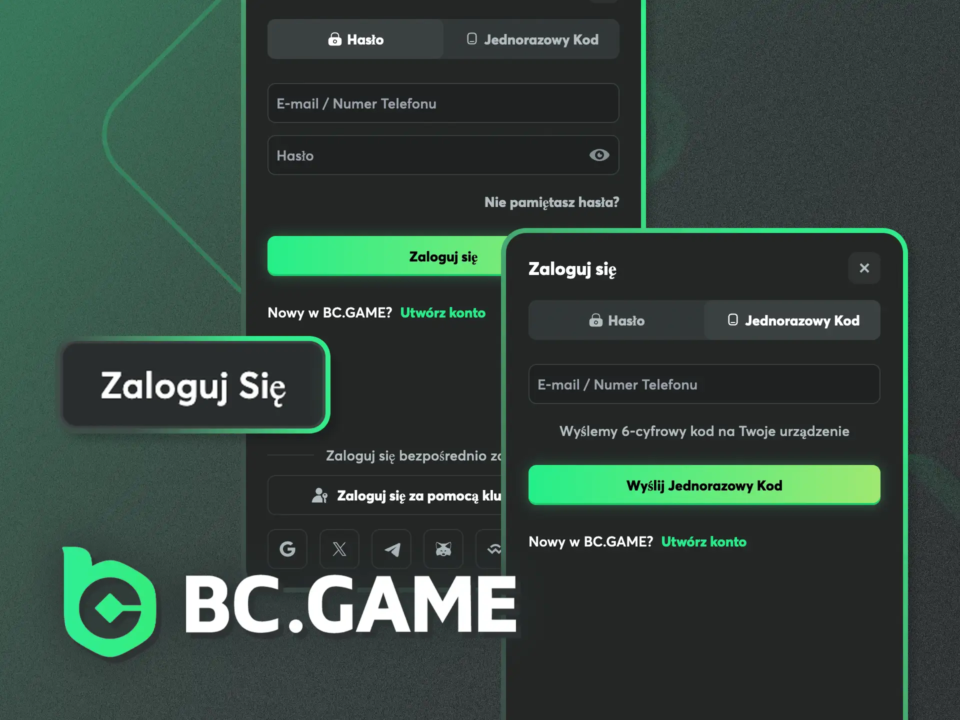 Zaloguj się do swojego konta i zacznij grać na BC.Game.