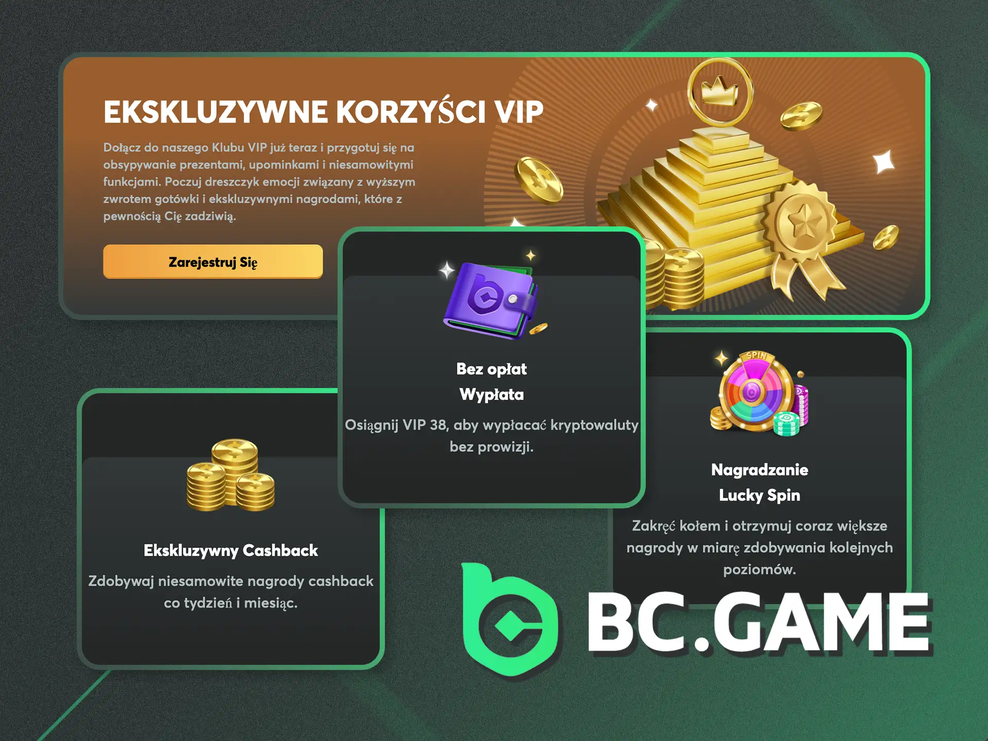 Dołącz do programu VIP i zyskaj więcej w BC.Game.
