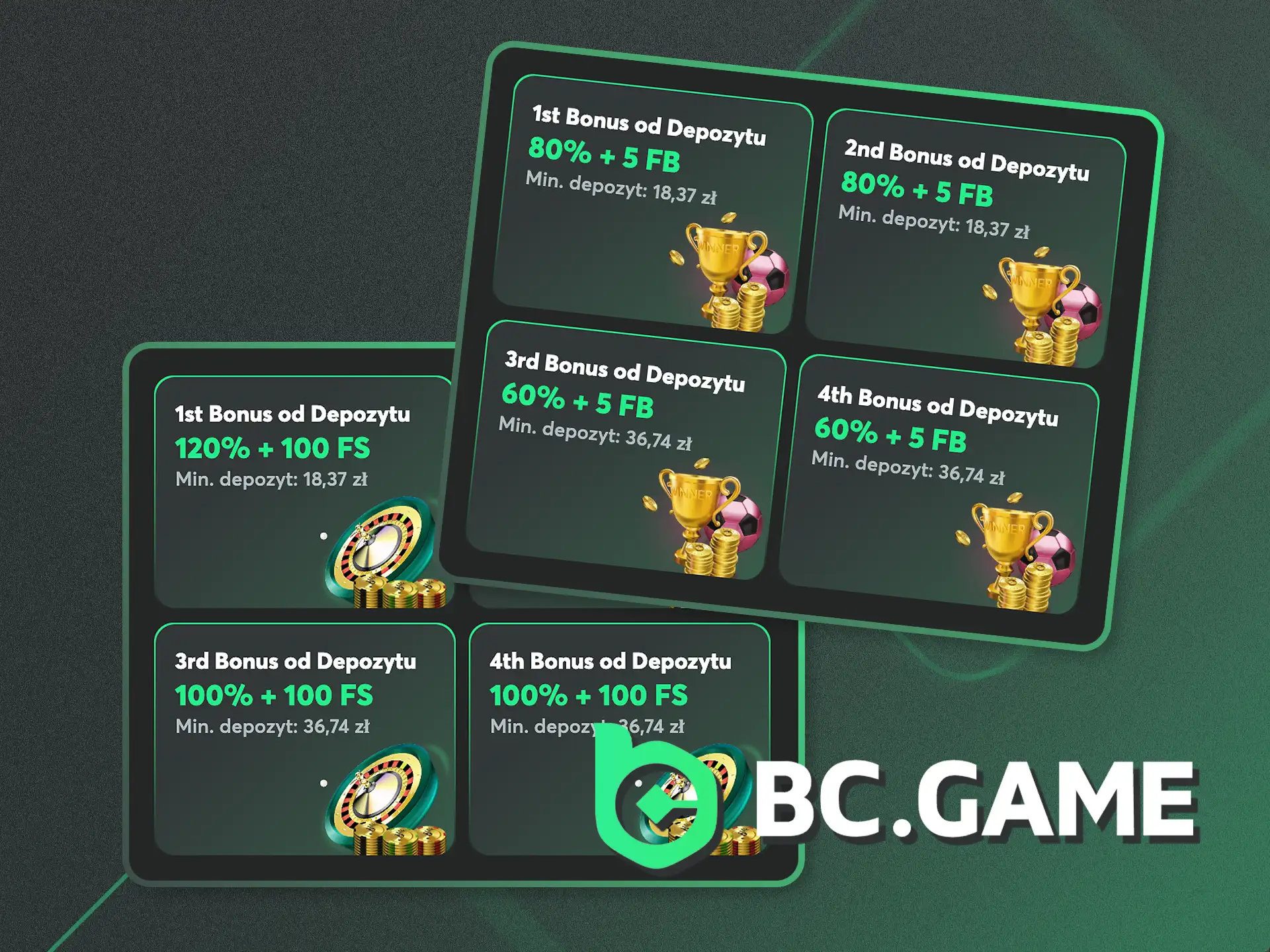 Wpłać pierwszy depozyt i odbierz bonus w BC.Game.