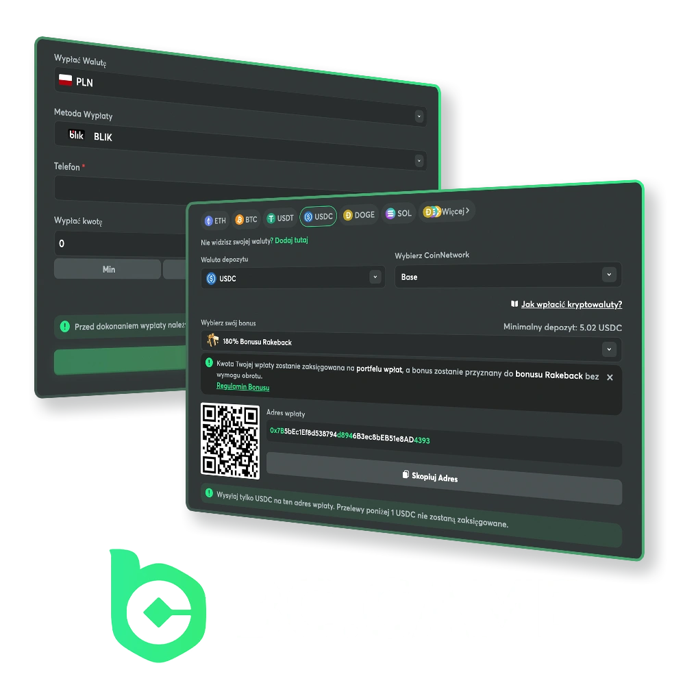 Wpłać środki w BC.Game szybko i bezpiecznie.