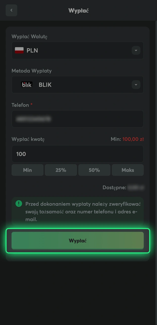Poznaj sposób potwierdzania wypłaty i śledzenia statusu w BC.Game.