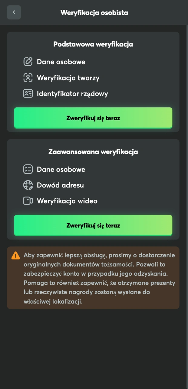 Sprawdź, jak zweryfikować tożsamość dla wypłaty w BC.Game.