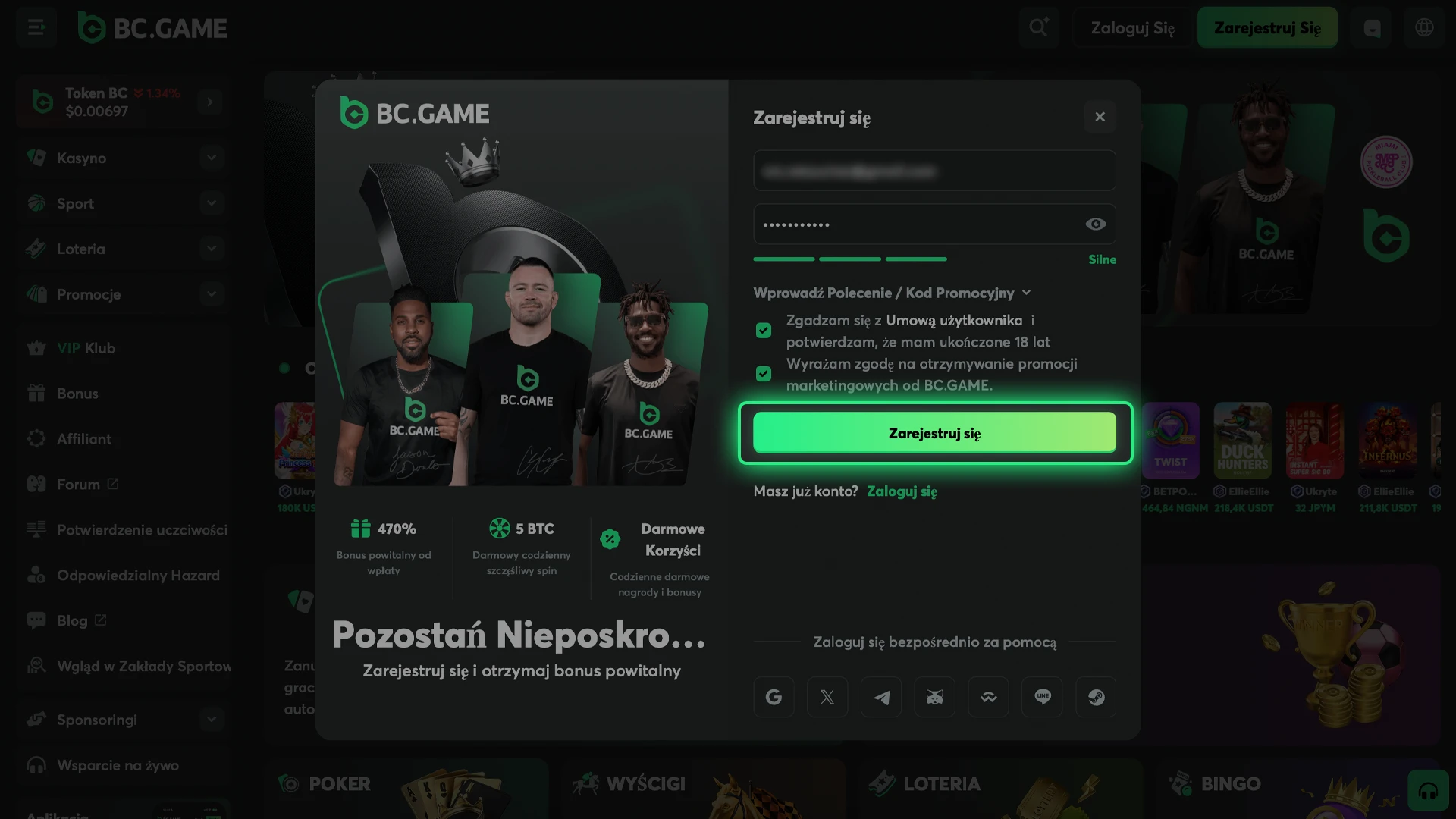 Dowiedz się, jak szybko aktywować nowe konto w BC.Game.
