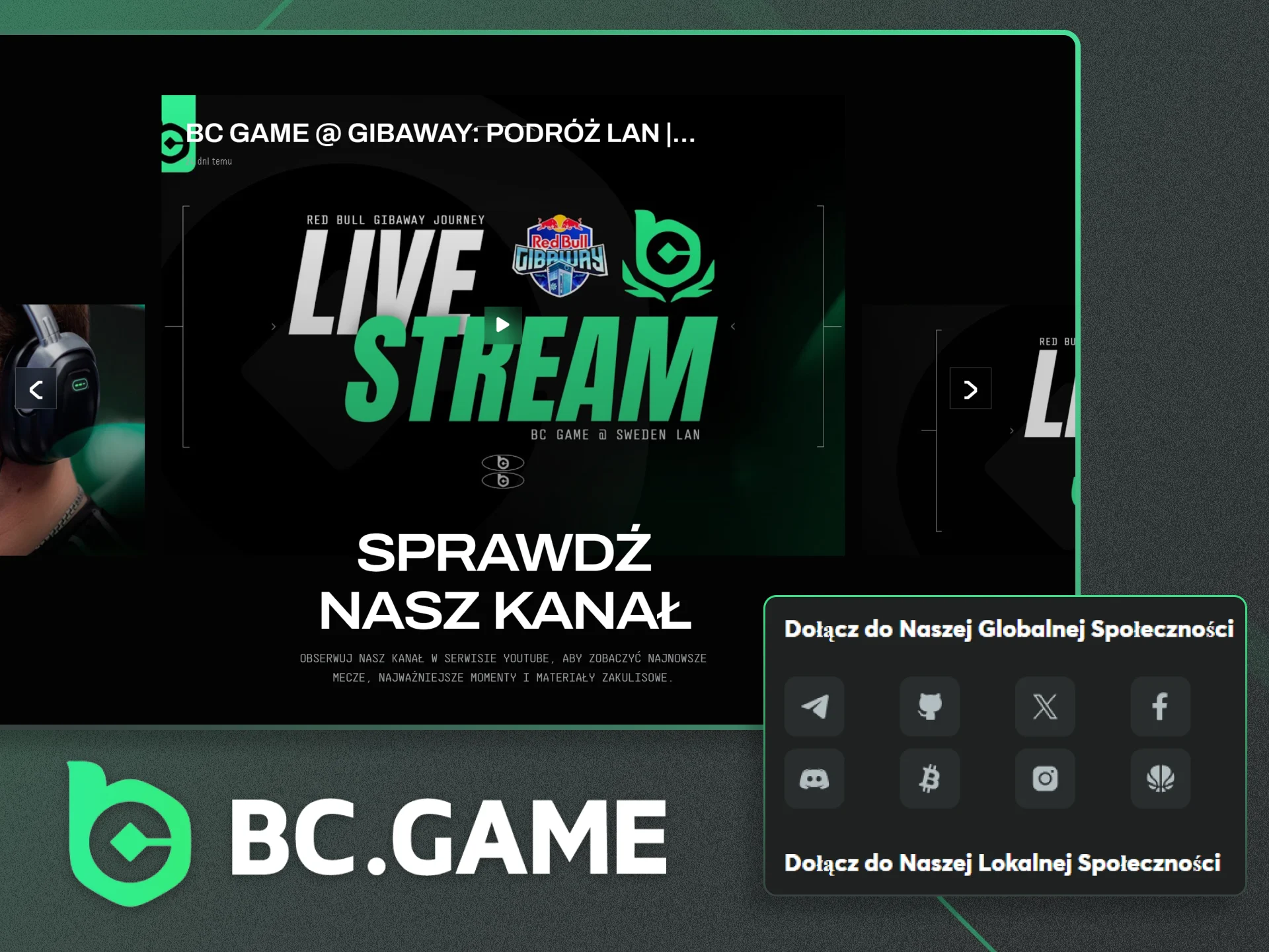 BCGame Esports engages fans through streams and updates across official platforms.