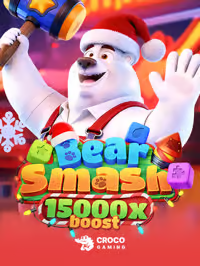 Niedźwiedź rozbijający symbole w grze Bear Smash: 15000X Boost